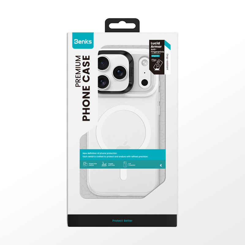iPhone 17 Pro Kılıf M-Safe Şarj Özellikli Benks C-Magnet Lucid Armor Kapak