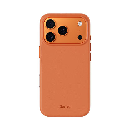 iPhone 17 Pro Kılıf M-safe Şarj Özellikli Çizilmeye Dayanıklı Benks VitaPro Serisi PU Deri Kapak