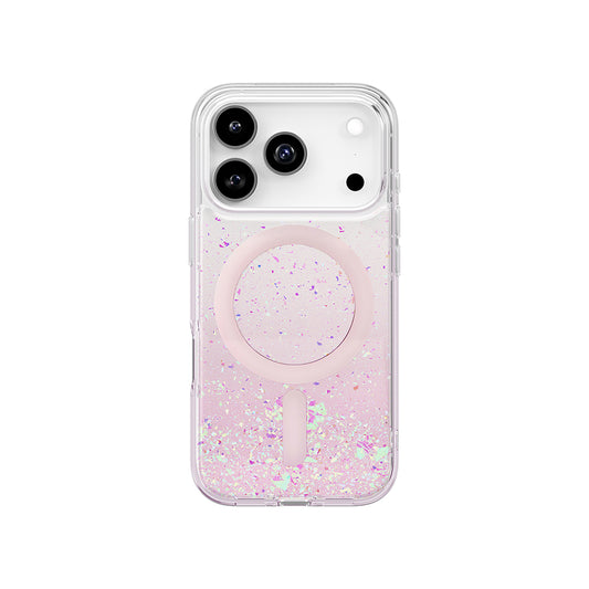 iPhone 17 Pro Kılıf M-safe Şarj Özellikli Hologram Parçalı Coehl Rosara Kapak