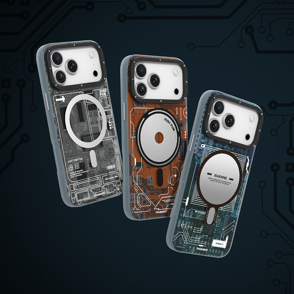 iPhone 17 Pro Kılıf M-safe Şarj Özellikli Kamera Denetim Butonlu Youngkit Technology Serisi Kapak