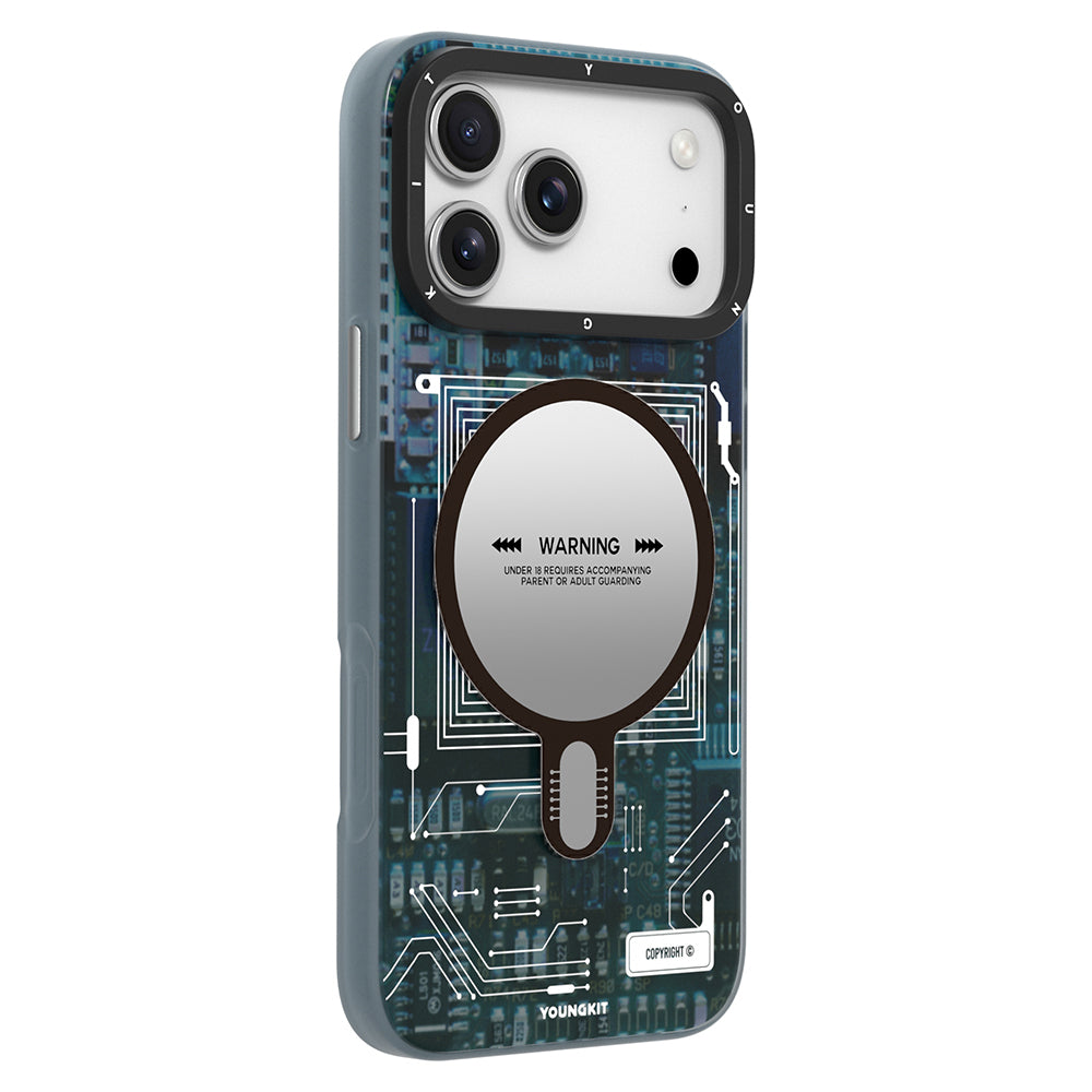 iPhone 17 Pro Kılıf M-safe Şarj Özellikli Kamera Denetim Butonlu Youngkit Technology Serisi Kapak