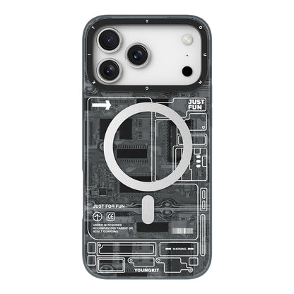iPhone 17 Pro Kılıf M-safe Şarj Özellikli Kamera Denetim Butonlu Youngkit Technology Serisi Kapak