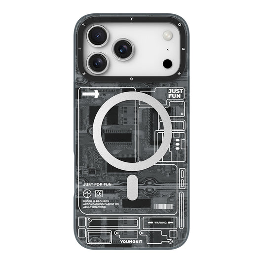 iPhone 17 Pro Kılıf M-safe Şarj Özellikli Kamera Denetim Butonlu Youngkit Technology Serisi Kapak