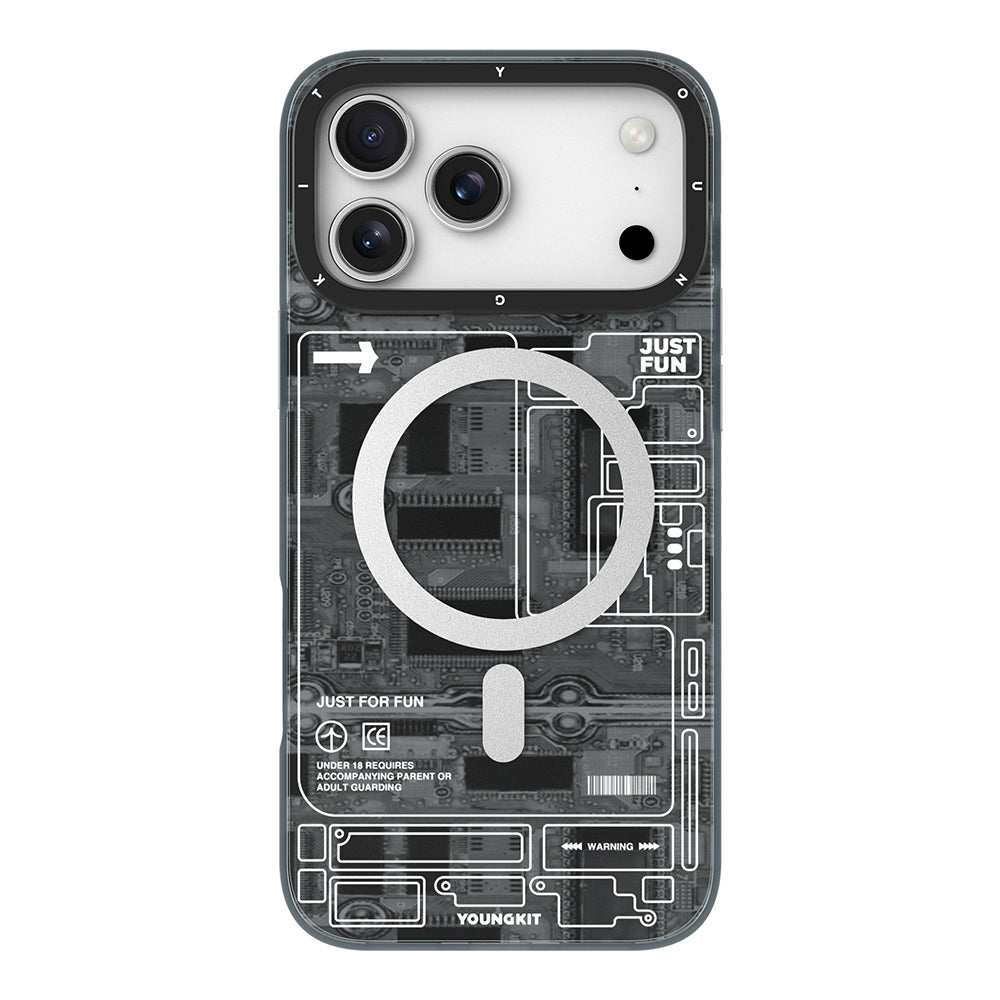 iPhone 17 Pro Kılıf M-safe Şarj Özellikli Kamera Denetim Butonlu Youngkit Technology Serisi Kapak