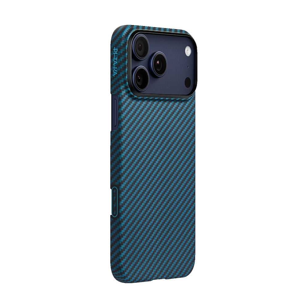 iPhone 17 Pro Kılıf M-Safe Şarj Özellikli Kamera Kontrol Butonlu Aramid Fiber Pitaka Ultra-Slim Kapak
