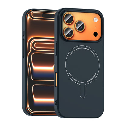 Apple iPhone 17 Pro Kılıf M-Safe Şarj Özellikli Kamera Korumalı Zore Elio Sert PC Kapak