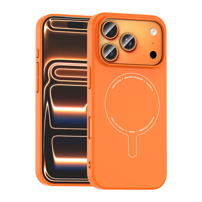 Apple iPhone 17 Pro Kılıf M-Safe Şarj Özellikli Kamera Korumalı Zore Elio Sert PC Kapak