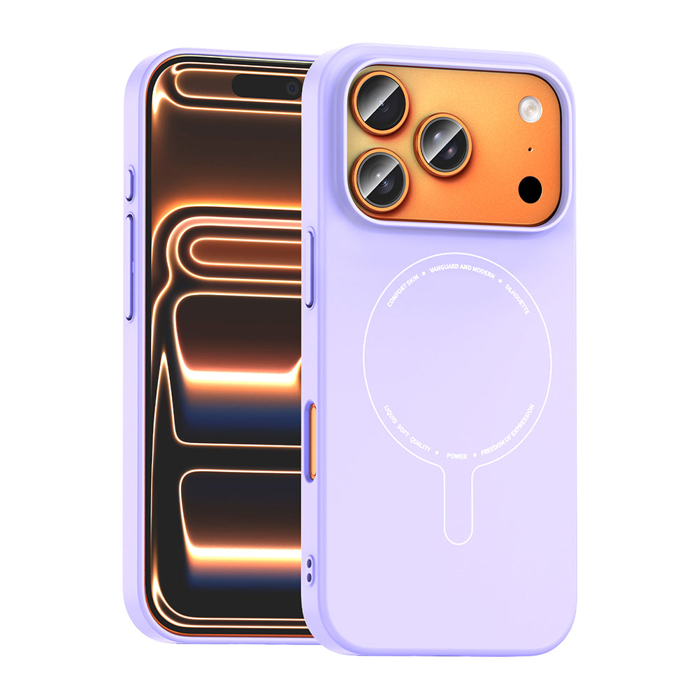 Apple iPhone 17 Pro Kılıf M-Safe Şarj Özellikli Kamera Korumalı Zore Elio Sert PC Kapak
