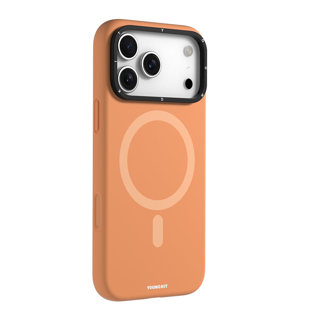 iPhone 17 Pro Kılıf M-Safe Şarj Özellikli Kamera Standlı Youngkit Gel Cream Serisi Kapak