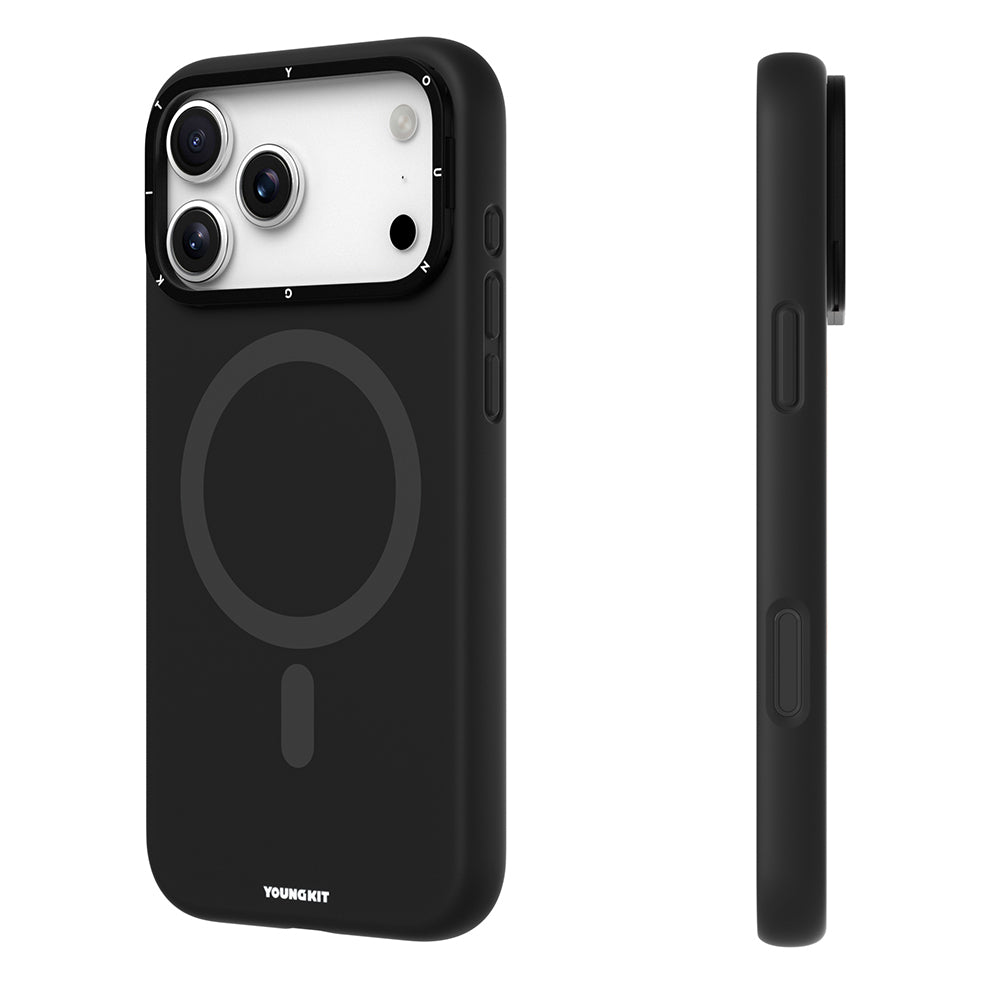 iPhone 17 Pro Kılıf M-Safe Şarj Özellikli Kamera Standlı Youngkit Gel Cream Serisi Kapak