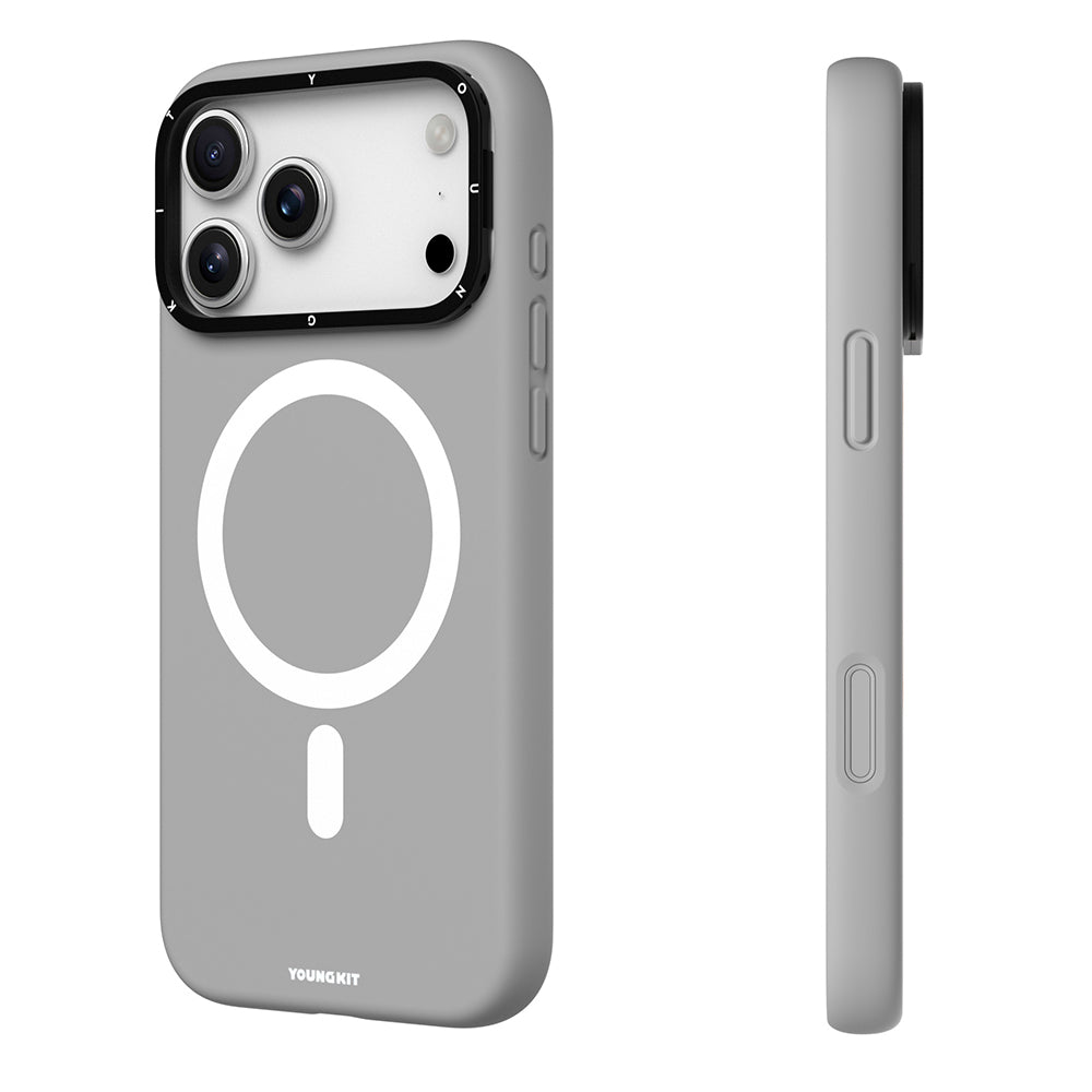 iPhone 17 Pro Kılıf M-Safe Şarj Özellikli Kamera Standlı Youngkit Gel Cream Serisi Kapak