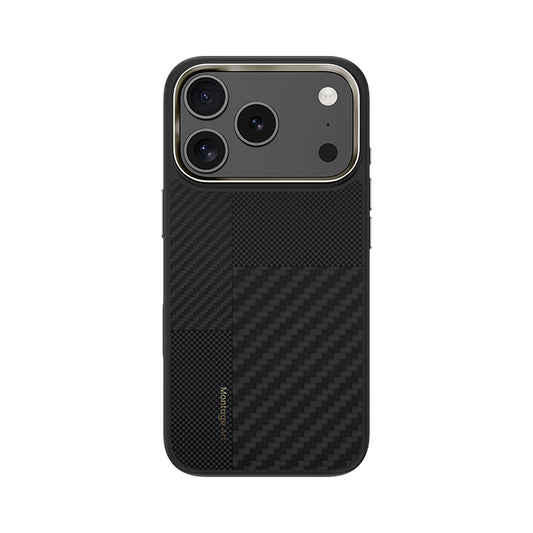 iPhone 17 Pro Kılıf M-safe Şarj Özellikli Karbon Fiber Benks Montage Hybrid ArmorPro Kevlar Kapak
