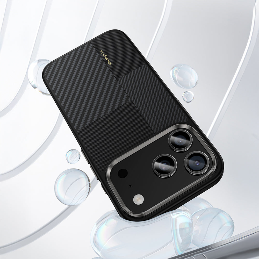 iPhone 17 Pro Kılıf M-safe Şarj Özellikli Karbon Fiber Benks Montage Hybrid ArmorPro Kevlar Kapak