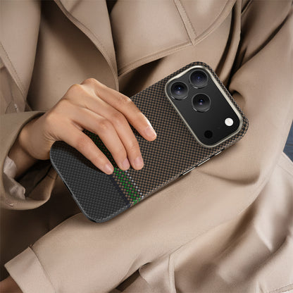 iPhone 17 Pro Kılıf M-safe Şarj Özellikli Karbon Fiber Tasarımlı Benks Prestige ArmorPro Kevlar Kapak