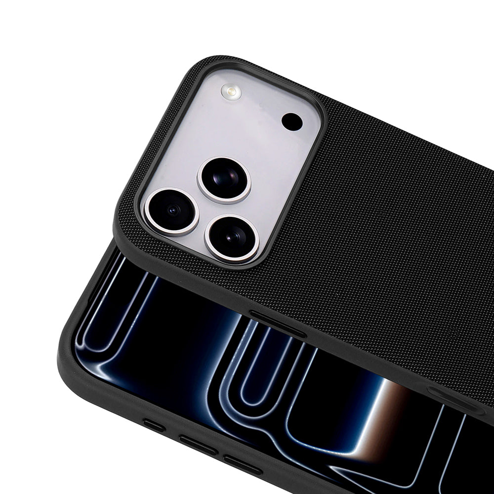 Apple iPhone 17 Pro Kılıf M-Safe Şarj Özellikli Kumaş Tasarımlı Zore Miami Sert PC Kapak