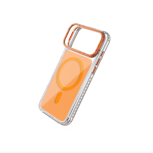 iPhone 17 Pro Kılıf M-safe Şarj Özellikli Metal Kamera Çerçeveli Airbag Tasarımlı Lenyes CK221 Sert PC Kapak