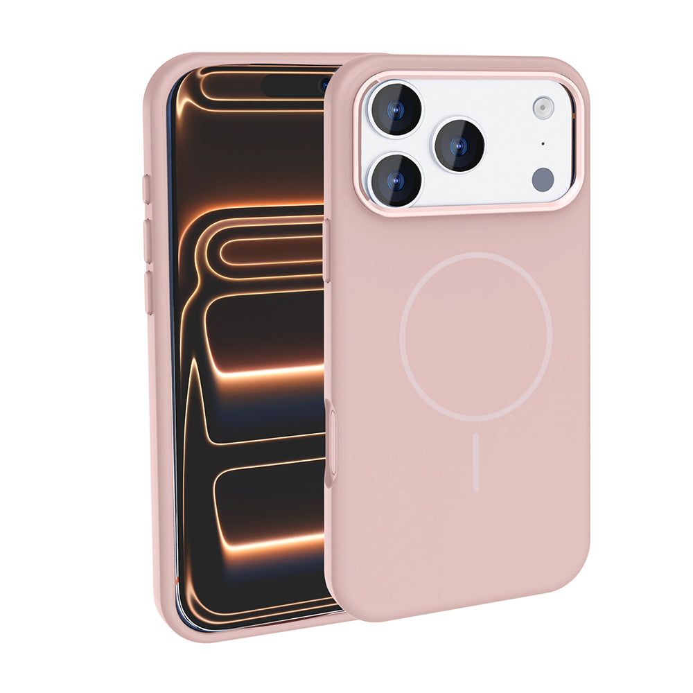 Apple iPhone 17 Pro Kılıf M-Safe Şarj Özellikli Metal Kamera Çerçeveli Zore Edi Silikon Kapak
