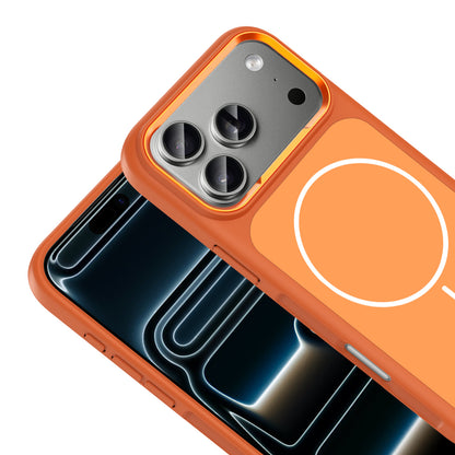 Apple iPhone 17 Pro Kılıf M-Safe Şarj Özellikli Metal Kamera Çerçeveli Zore Sanremo Silikon Kapak