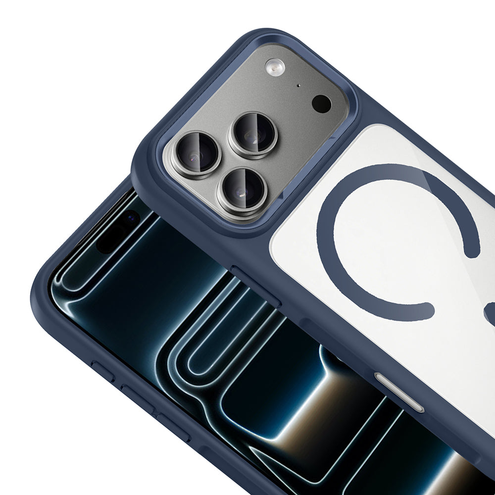 Apple iPhone 17 Pro Kılıf M-Safe Şarj Özellikli Metal Kamera Çerçeveli Zore Tiko Kapak