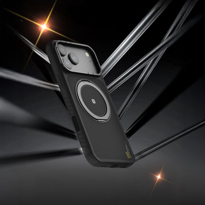 Apple iPhone 17 Pro Kılıf M-safe Şarj Özellikli Metal Standlı Lenyes CK225 Kapak