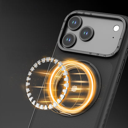 Apple iPhone 17 Pro Kılıf M-safe Şarj Özellikli Metal Standlı Lenyes CK225 Kapak