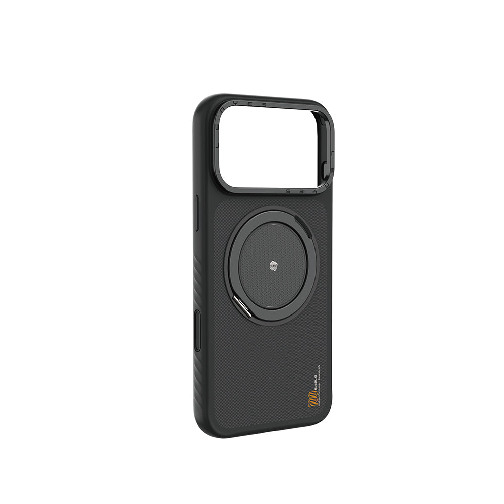 iPhone 17 Pro Kılıf M-safe Şarj Özellikli Metal Standlı Lenyes CK225 Kevlar Kapak