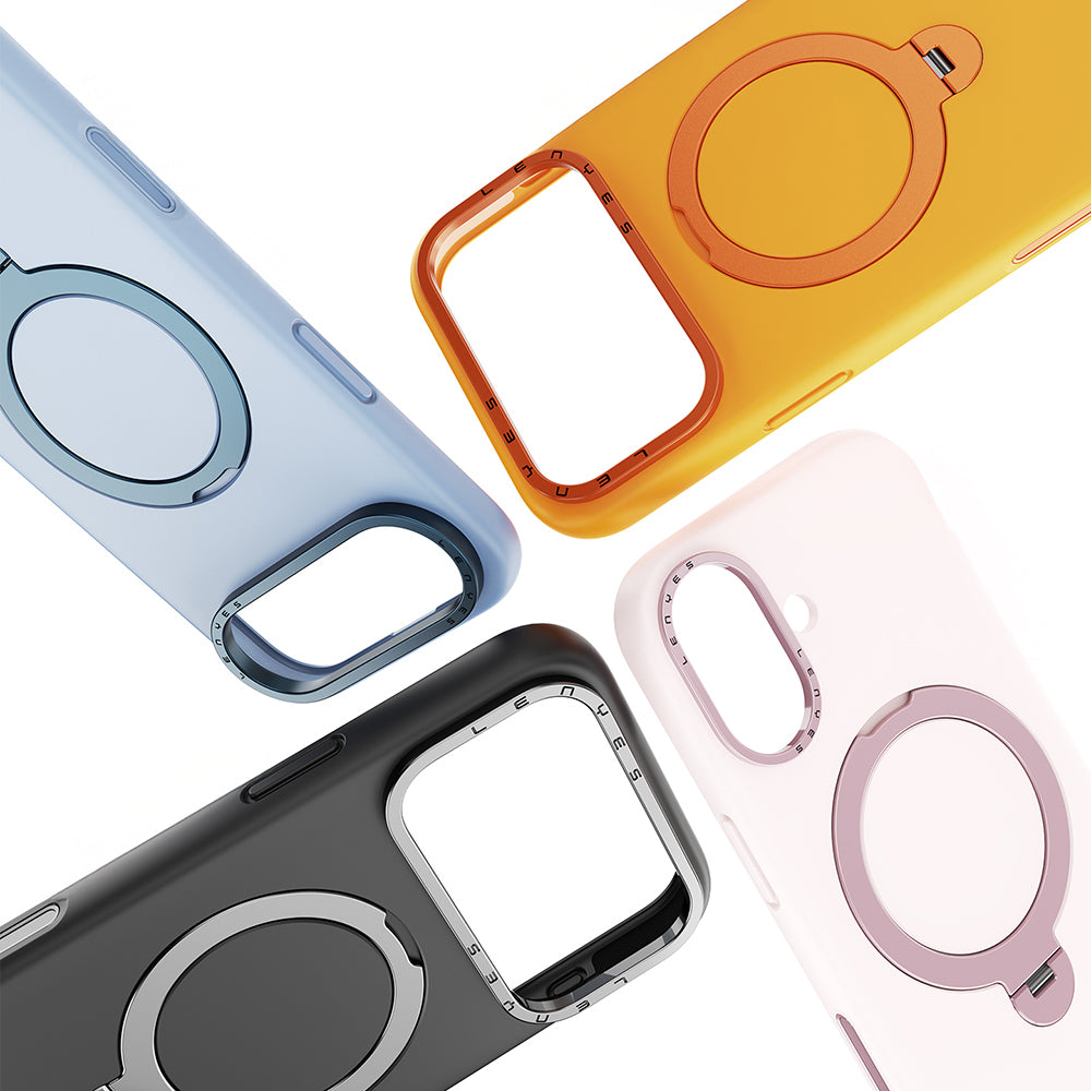 Apple iPhone 17 Pro Kılıf M-safe Şarj Özellikli Metal Standlı Sıvı Silikon Lenyes CK223 Kapak