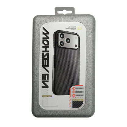 Apple iPhone 17 Pro Kılıf M-safe Şarj Özellikli Mohseven 600D Aramid Fiber Kapak