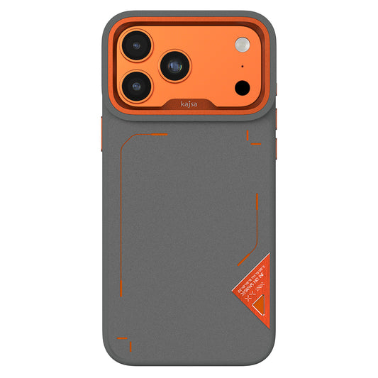 Apple iPhone 17 Pro Kılıf M-safe Şarj Özellikli O-Ring Metal Kamera Çerçeveli Kajsa Matrix Collection Kapak
