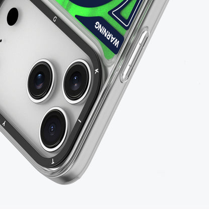 iPhone 17 Pro Kılıf M-safe Şarj Özellikli Parlak Kumlu Sıvılı Tasarımlı Galaxy Fantasy Serisi Kapak