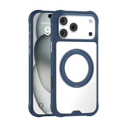 iPhone 17 Pro Kılıf M-safe Şarj Özellikli Parmak Ring Standlı Airbag Tasarımlı Mutural Obsidian Serisi Kapak