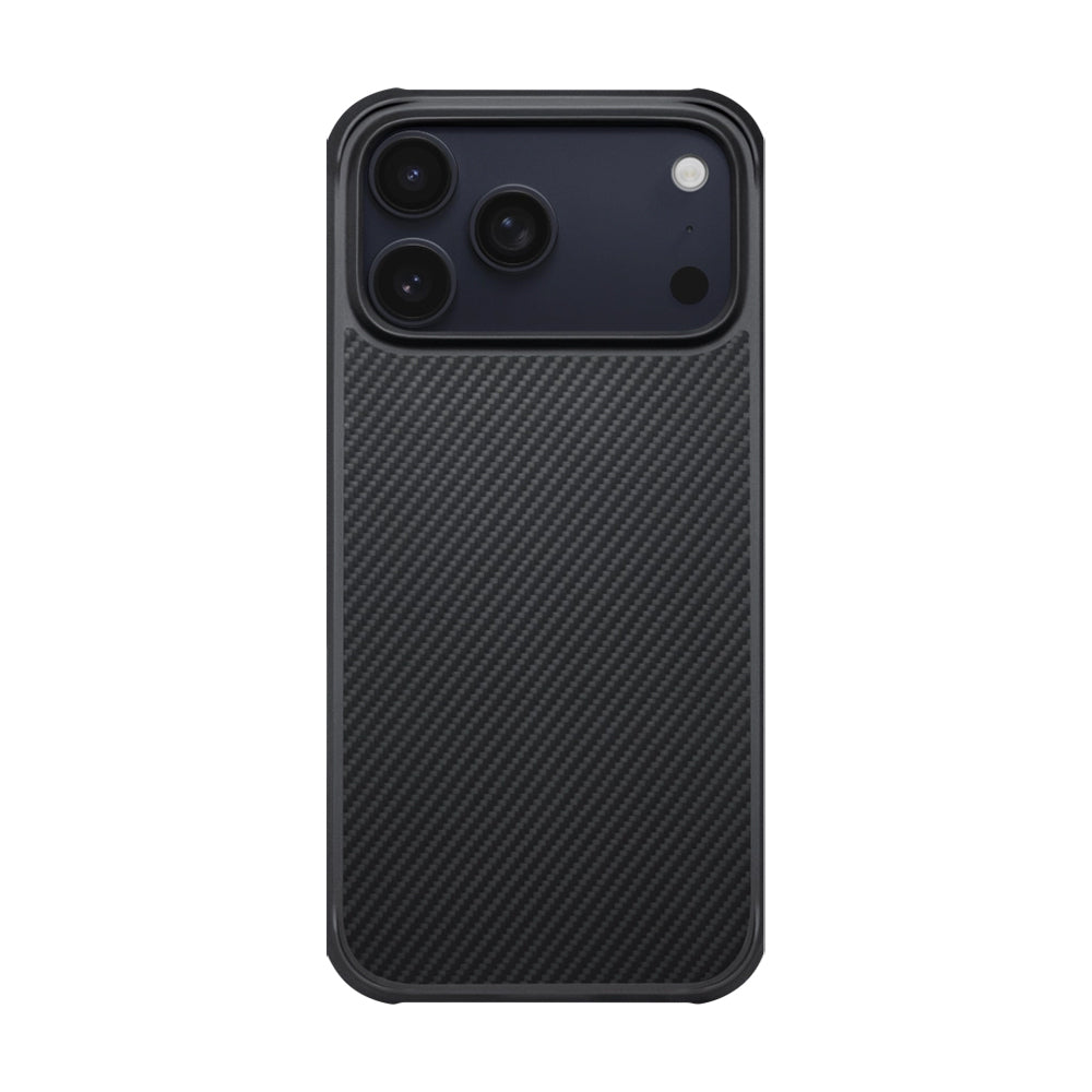 iPhone 17 Pro Kılıf M-safe Şarj Özellikli Pitaka Aramid Pro Guard Serisi Black-Gray Kapak