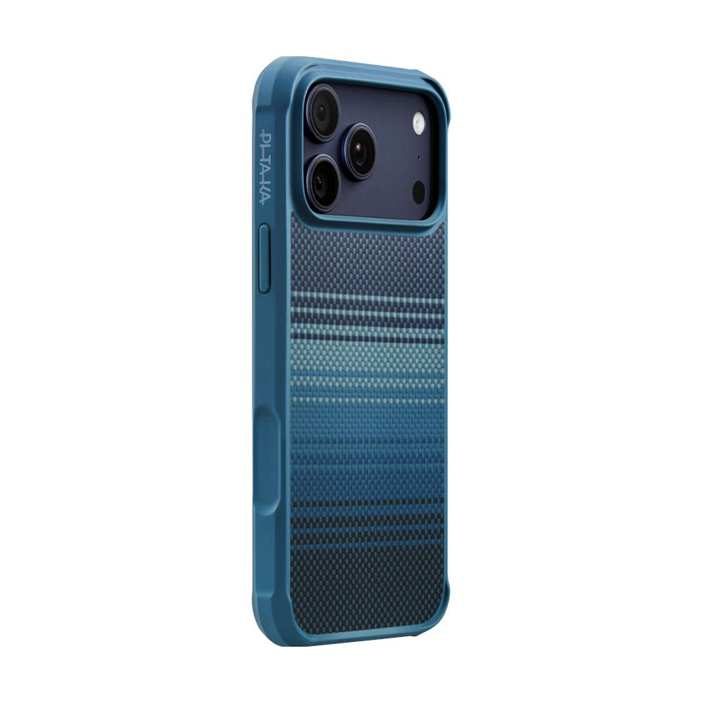 iPhone 17 Pro Kılıf M-safe Şarj Özellikli Pitaka Tactile Woven Sunset-Moonrise Aramid Pro Guard Serisi Kapak