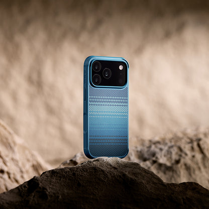 iPhone 17 Pro Kılıf M-safe Şarj Özellikli Pitaka Tactile Woven Sunset-Moonrise Aramid Pro Guard Serisi Kapak