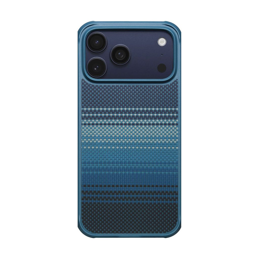 iPhone 17 Pro Kılıf M-safe Şarj Özellikli Pitaka Tactile Woven Sunset-Moonrise Aramid Pro Guard Serisi Kapak