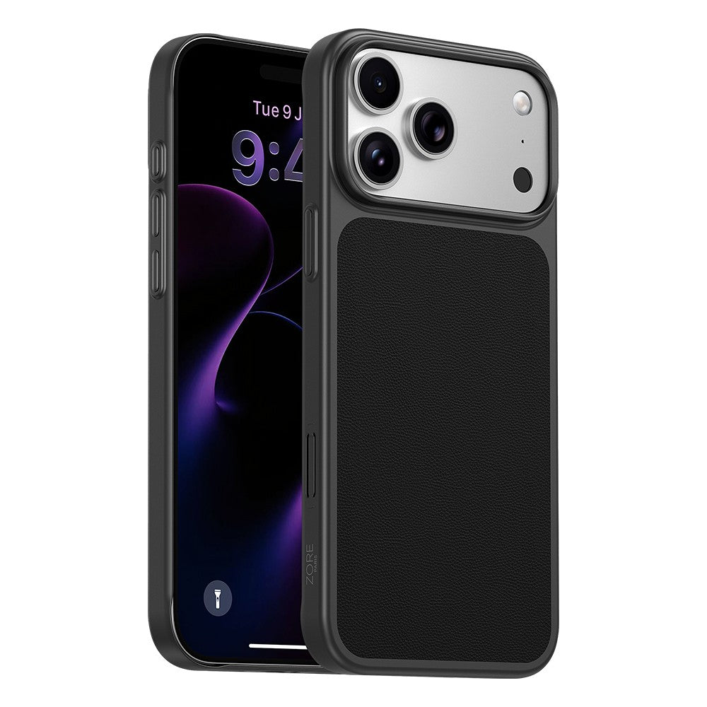Apple iPhone 17 Pro Kılıf M-Safe Şarj Özellikli PU Zore Paris Trexo Sert PC Kapak