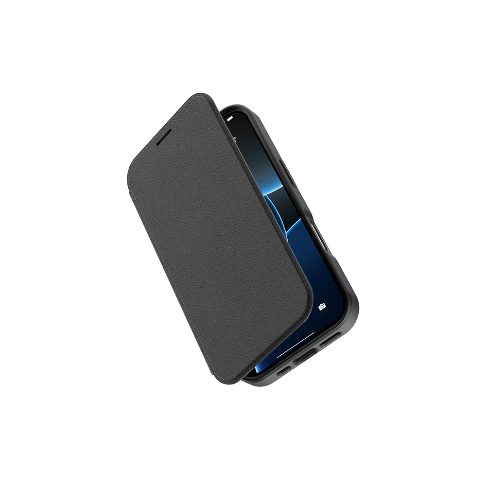 iPhone 17 Pro Kılıf M-Safe Şarj Özellikli Raptic Air Folio Şeffaf Kartlıklı Kapaklı Kılıf