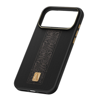 Apple iPhone 17 Pro Kılıf M-safe Şarj Özellikli Raptic Aramid Dual Rise Serisi 24 Ayar Altın Kaplamalı Kapak