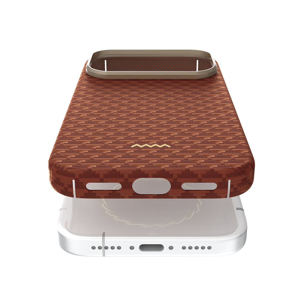 iPhone 17 Pro Kılıf M-safe Şarj Özellikli Raptic Aramid Skin Origin Serisi Kapak