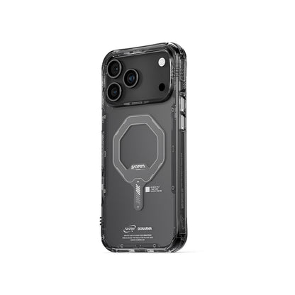 iPhone 17 Pro Kılıf M-safe Şarj Özellikli Şeffaf Airbag Tasarımlı Skinarma Saido Mag-Charge Kapak