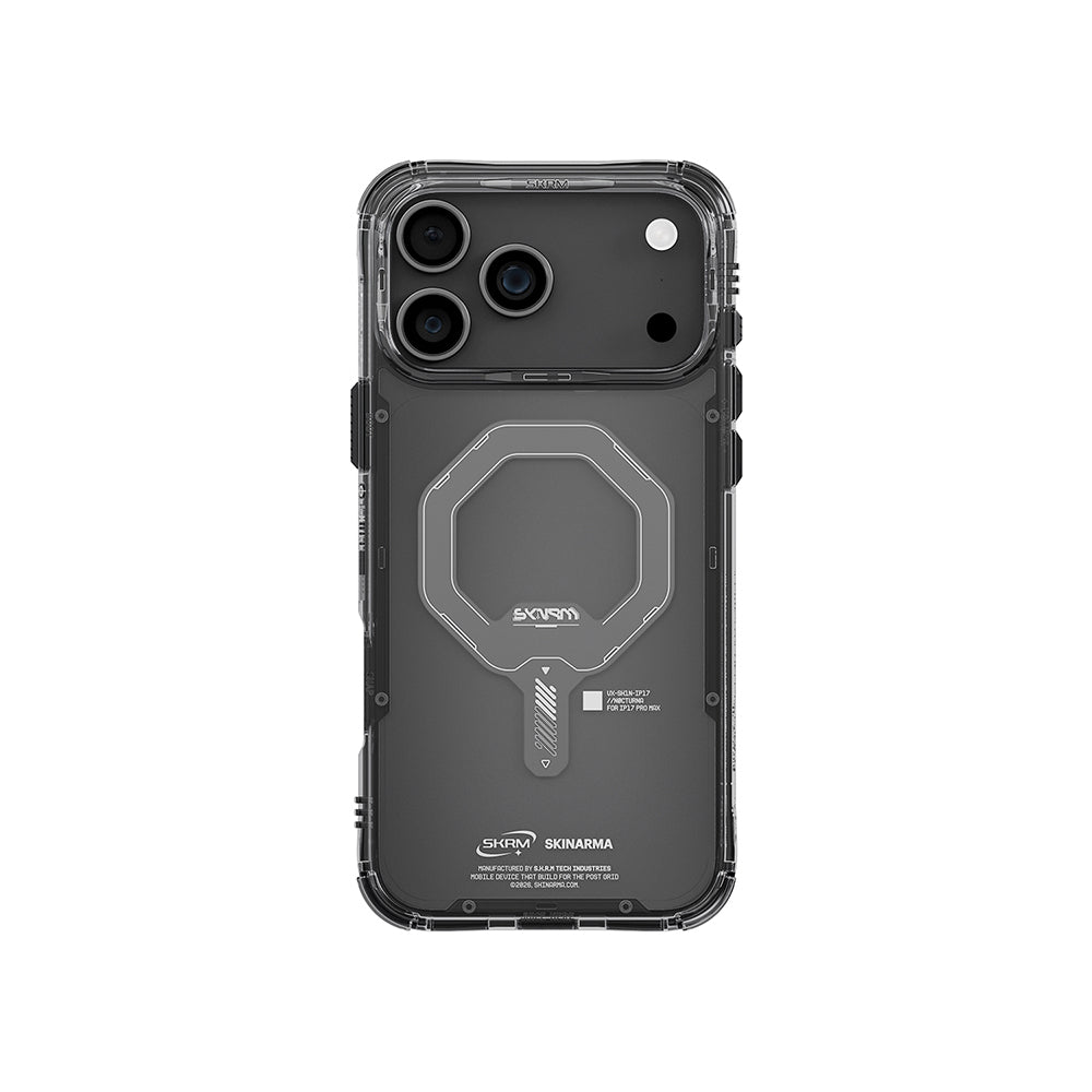 iPhone 17 Pro Kılıf M-safe Şarj Özellikli Şeffaf Airbag Tasarımlı Skinarma Saido Mag-Charge Kapak