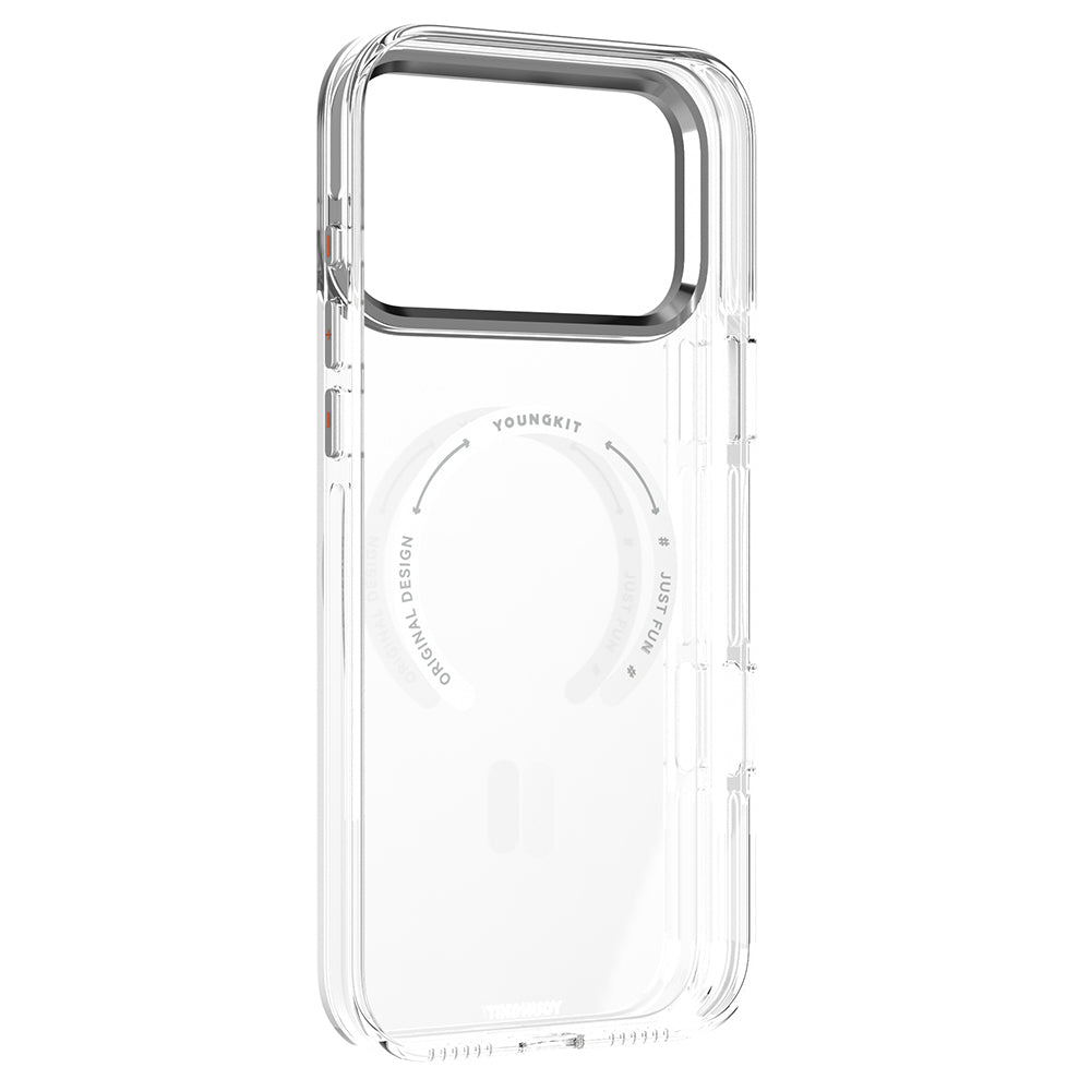 iPhone 17 Pro Kılıf M-safe Şarj Özellikli Şeffaf Youngkit Crystal Shield Serisi Kapak