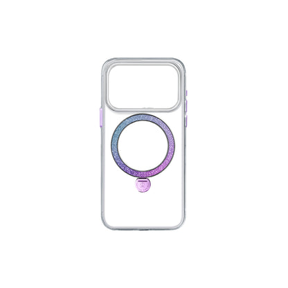 Apple iPhone 17 Pro Kılıf M-safe Şarj Özellikli Simli Standlı Pynana Dancing Circle Trendy Serisi Kapak