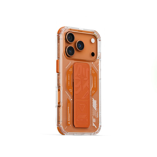 iPhone 17 Pro Kılıf M-safe Şarj Özellikli Teknoloji Desenli Skinarma Helio Mag Charge Standlı Kapak