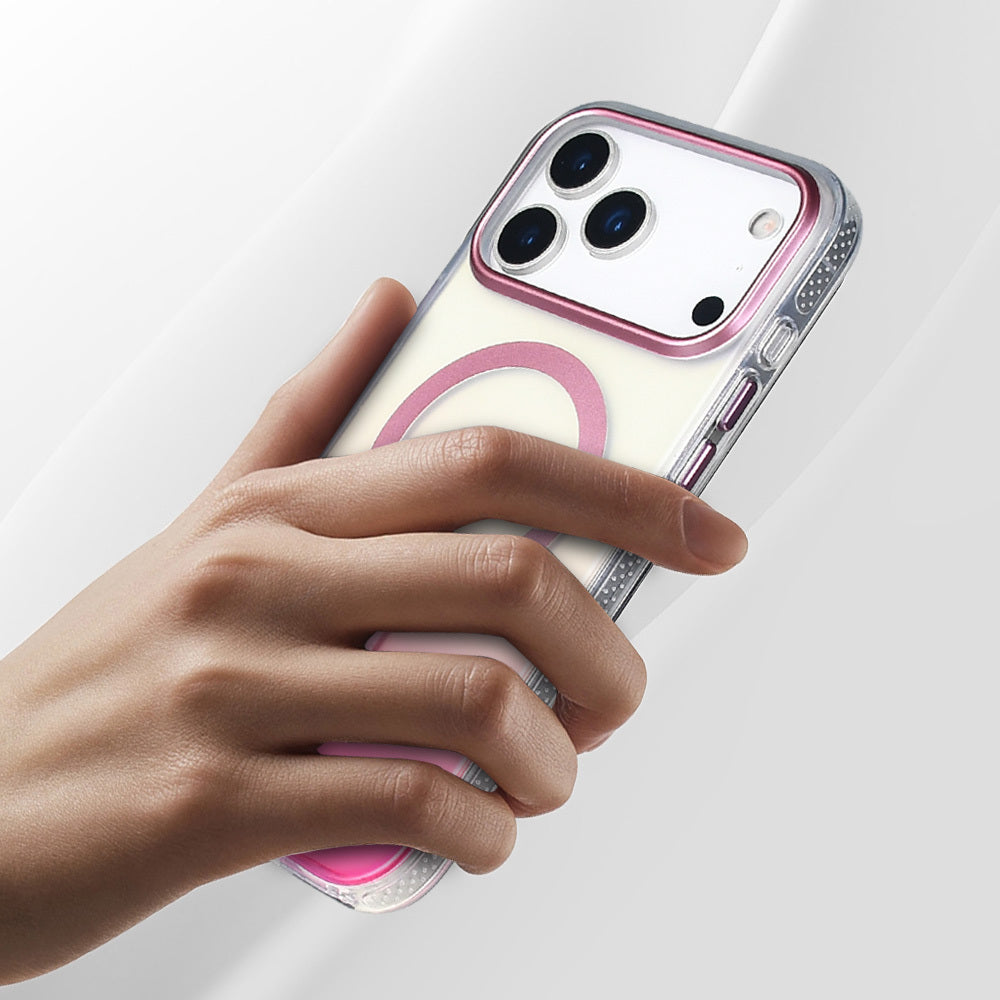 Apple iPhone 17 Pro Kılıf M-safe Şarj Özellikli Transparan Renk Geçişli Zore Toros Kapak