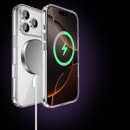iPhone 17 Pro Kılıf M-safe Şarj Özellikli Transparan Sert PC Wlons Pita Kapak