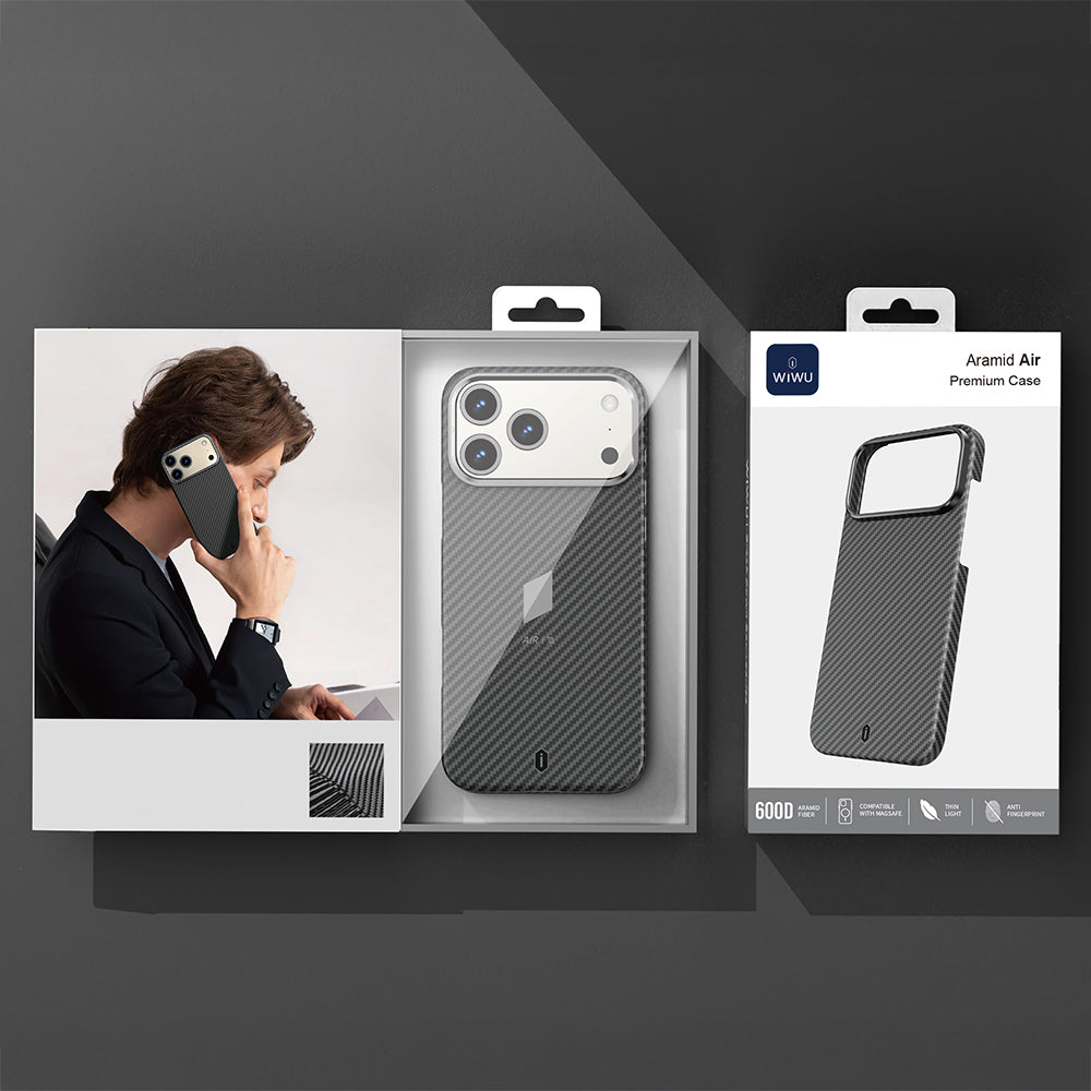 iPhone 17 Pro Kılıf M-safe Şarj Özellikli Wiwu DCC-206 Aramid Air Kapak