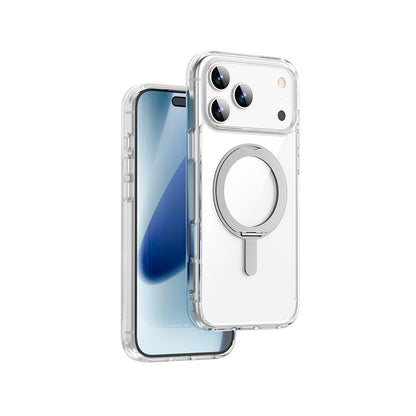 iPhone 17 Pro Kılıf M-safe Şarj Özellikli  Wiwu MCC-201 iShield Ultra Serisi Standlı Crystal Sert PC Kapak