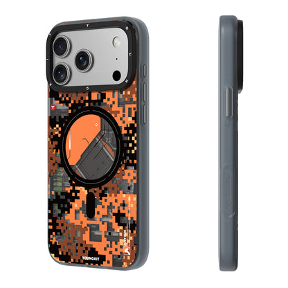 Apple iPhone 17 Pro Kılıf M-Safe Şarj Özellikli Youngkit Camouflage Sykell Serisi Kapak