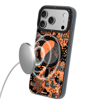 Apple iPhone 17 Pro Kılıf M-Safe Şarj Özellikli Youngkit Camouflage Sykell Serisi Kapak